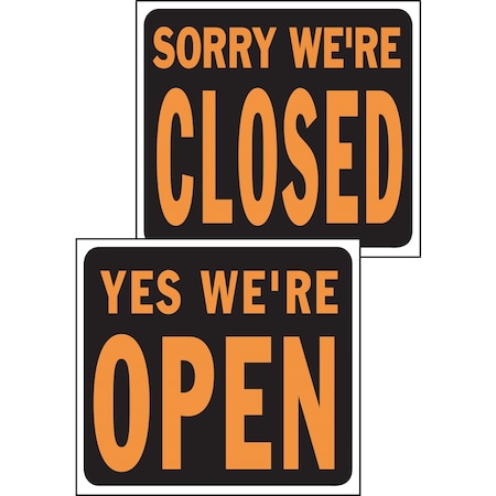 Open/Closed Reversible Sign 14.5 X 18.5, 5PK